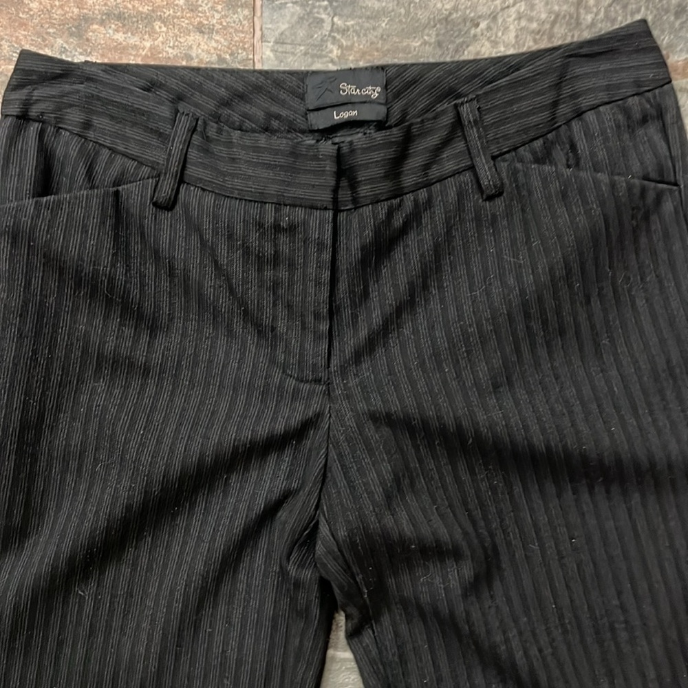 Black Pinstripe Trousers